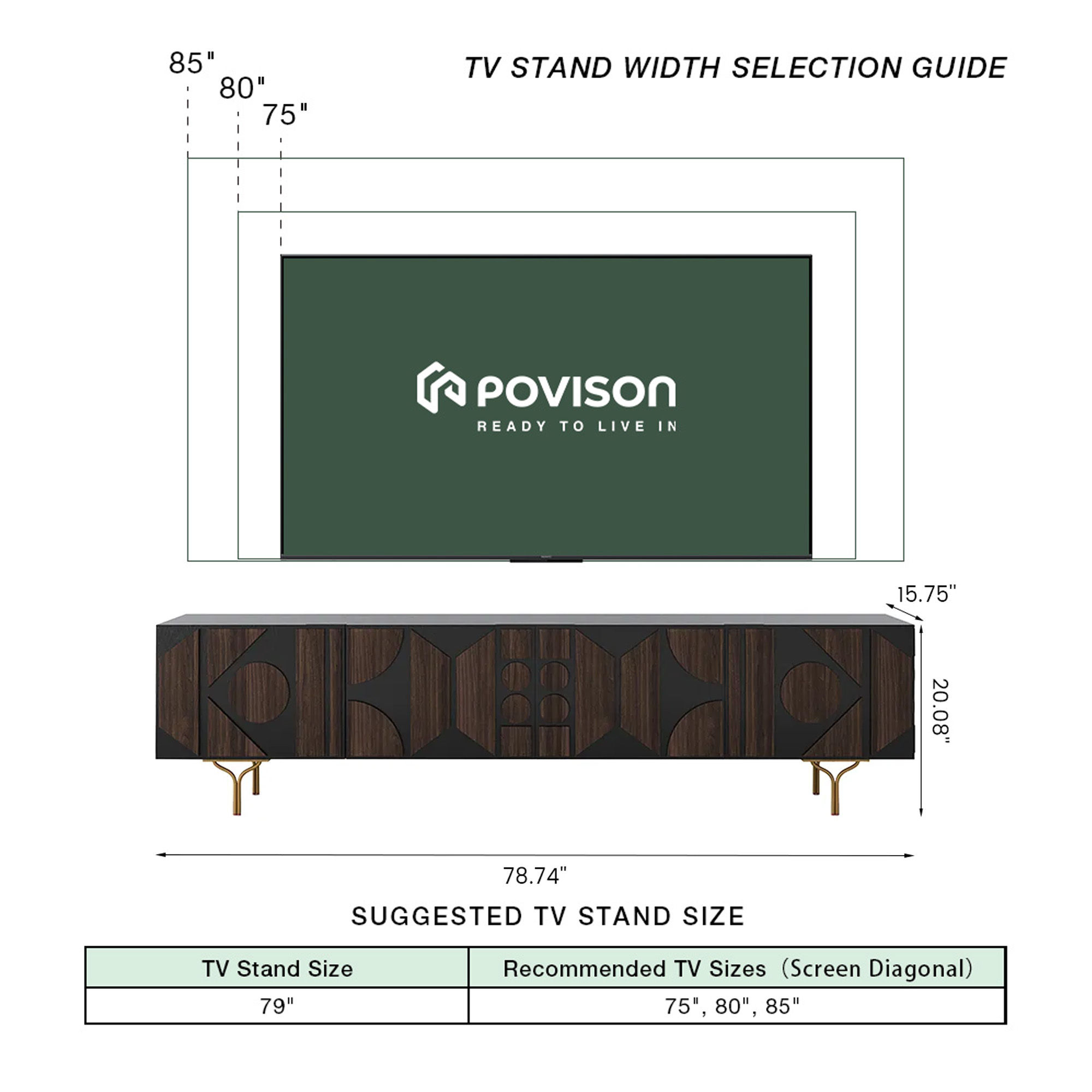 Wood Smoky MDF TV Stands