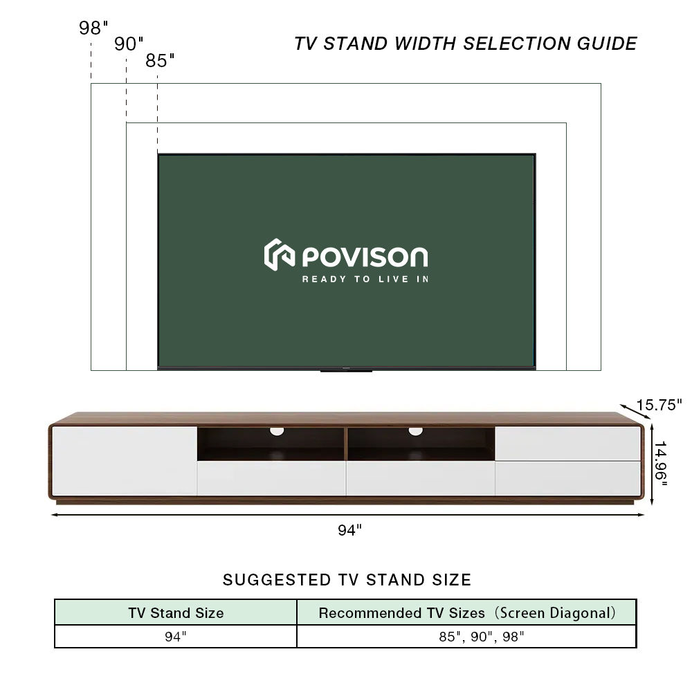 Walnut Dark Wood & White MDF TV Stands