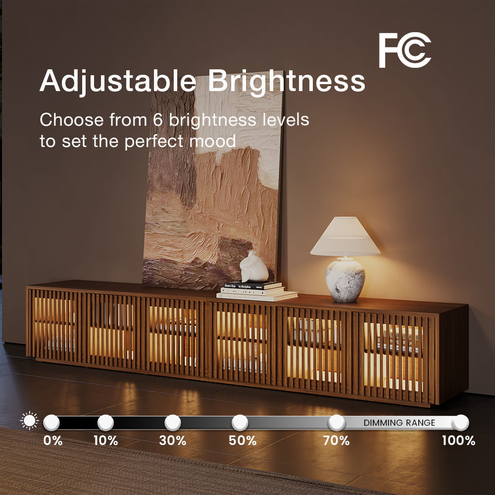 Modern Minimalist Dark Wood MDF TV Stands