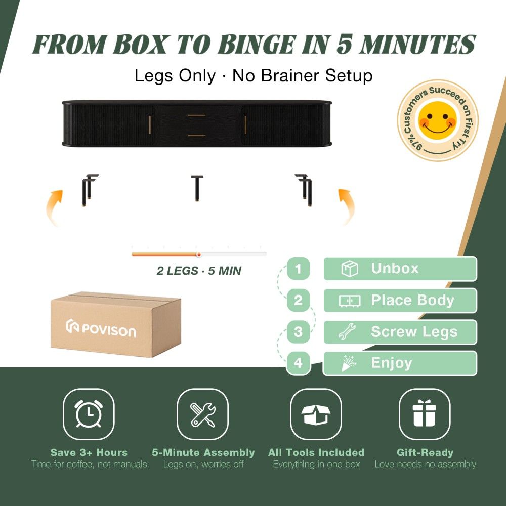 Modern Black Plywood TV Stands