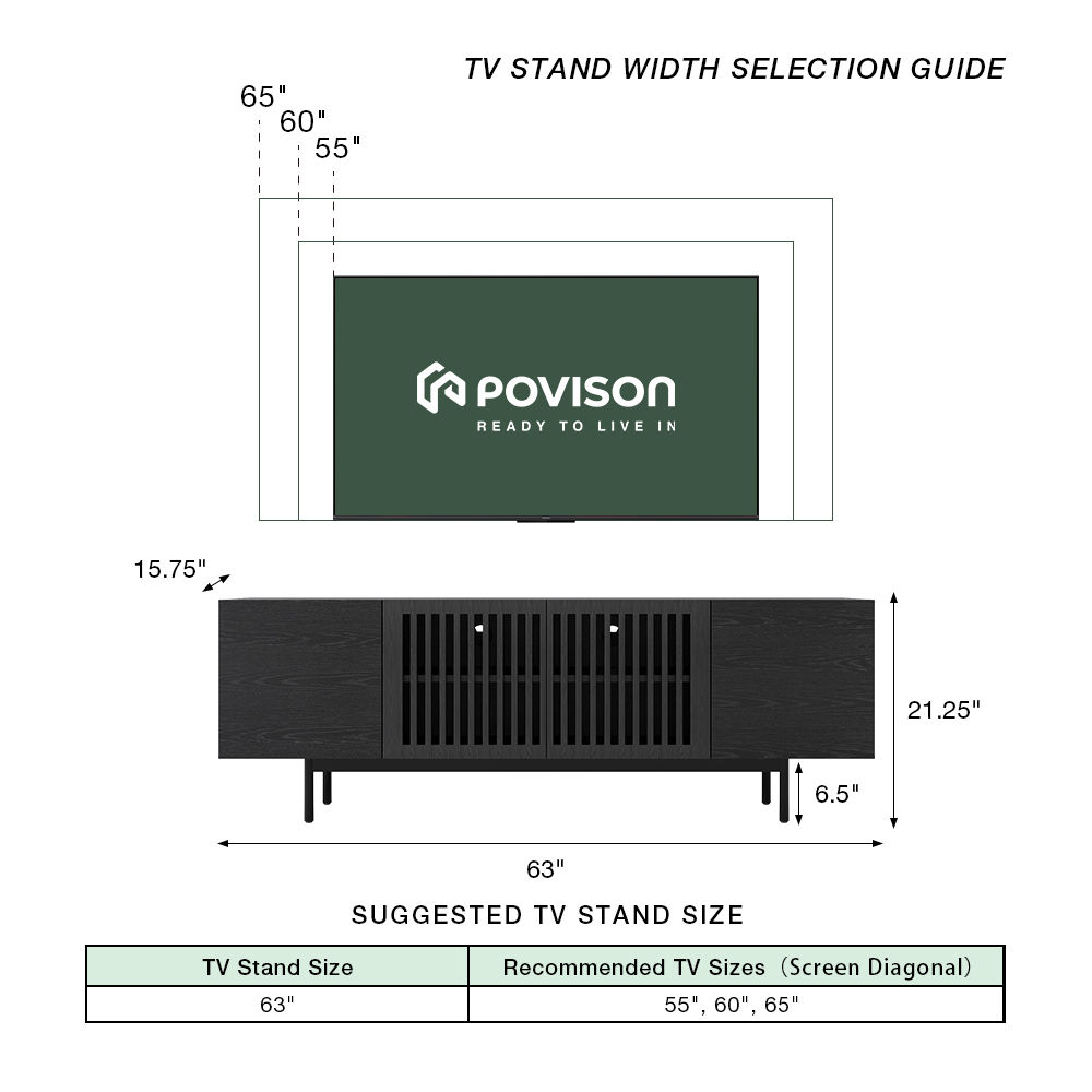 Black Black MDF TV Stands