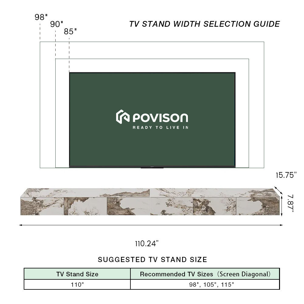 FLOAT Pandora Sintered Stone TV Stands