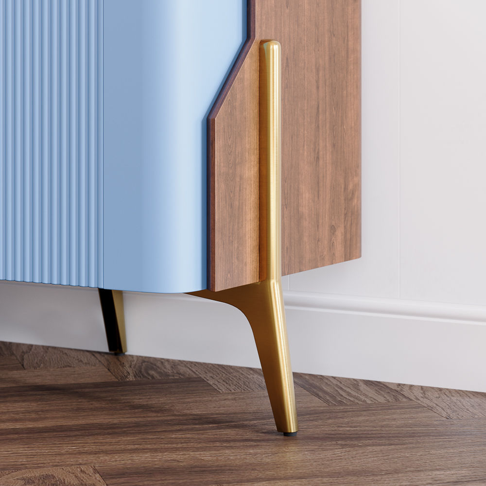 with Cabinets Blue Sintered Stone TV Stands