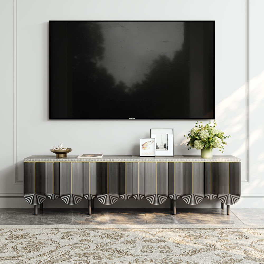 with Storage Gray MDF TV Stands