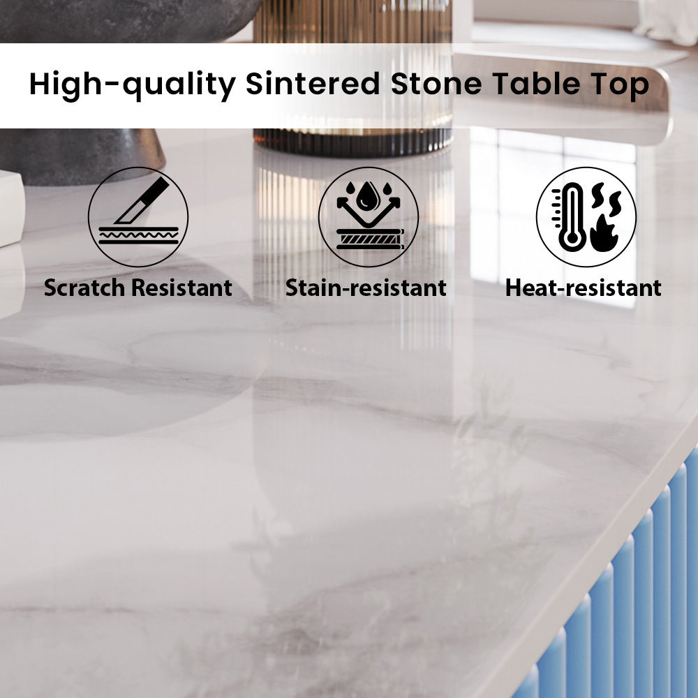 with Cabinets Blue Sintered Stone TV Stands