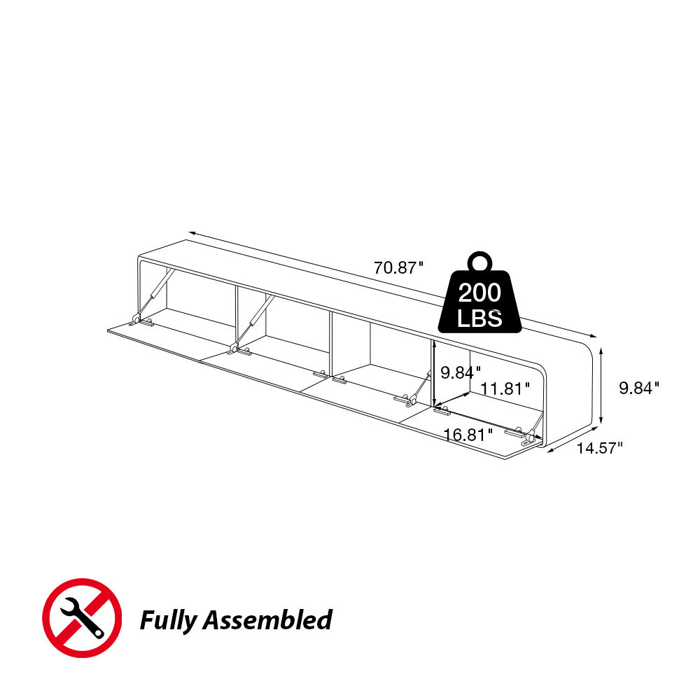Modern Walnut Color MDF TV Stands