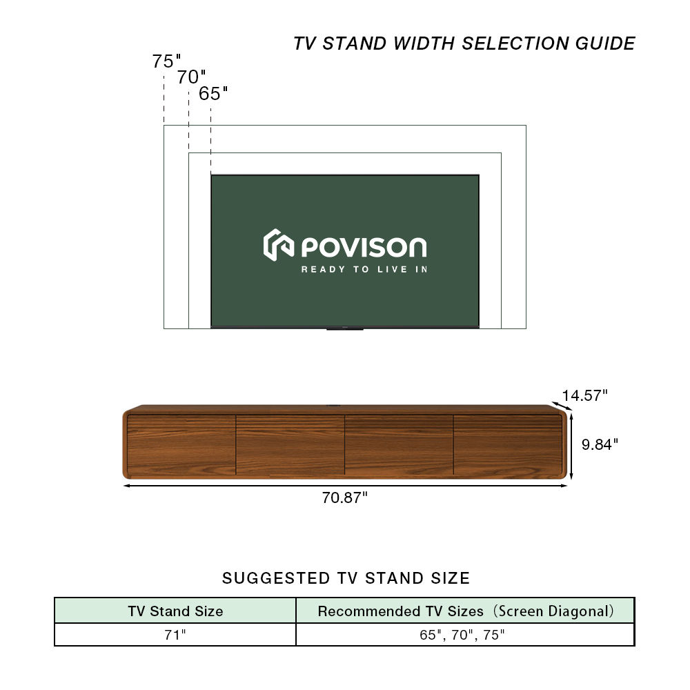 with Cabinets Walnut Color MDF TV Stands