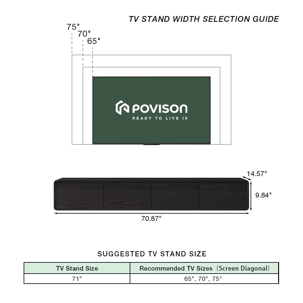 Modern Black MDF TV Stands