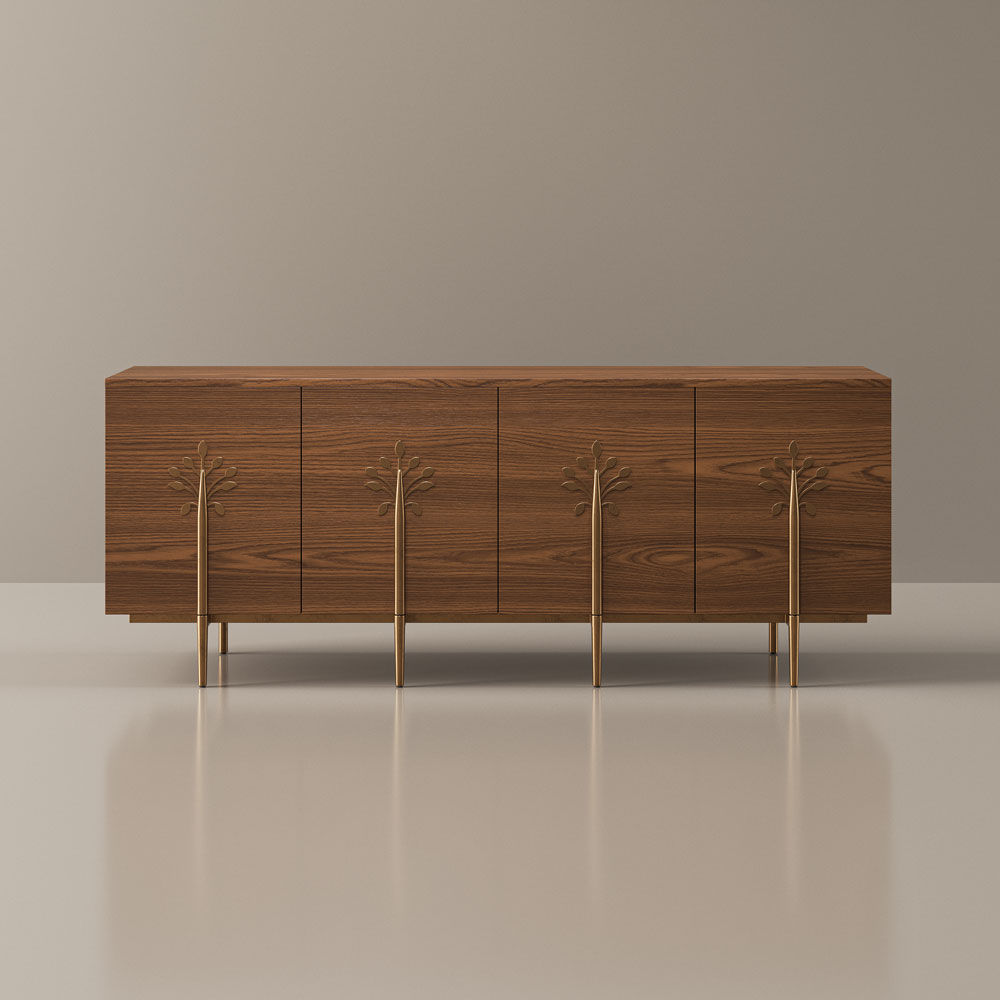 Walnut Color MDF TV Stands