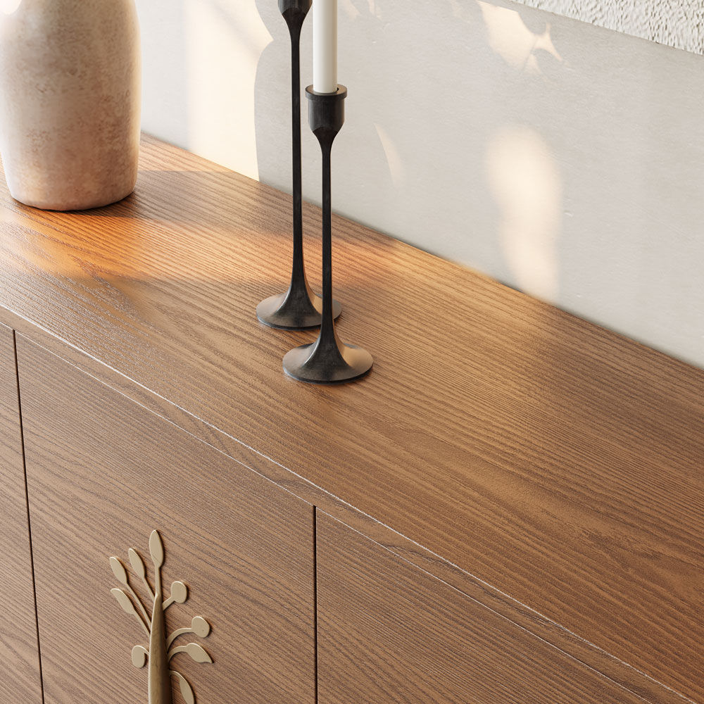 Walnut Color MDF TV Stands