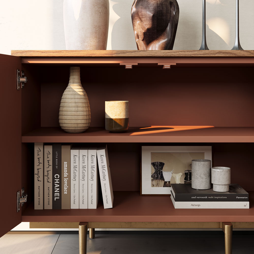 Walnut Color MDF TV Stands