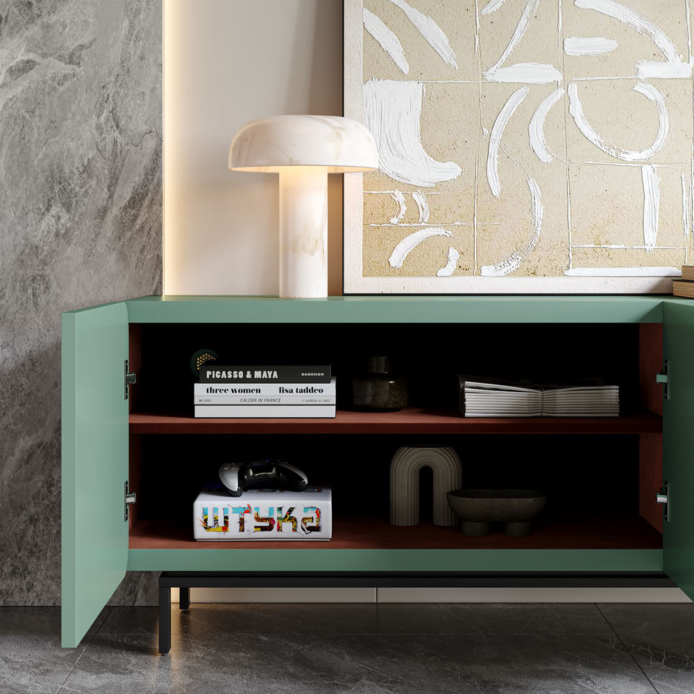 Fabric Green Plywood TV Stands