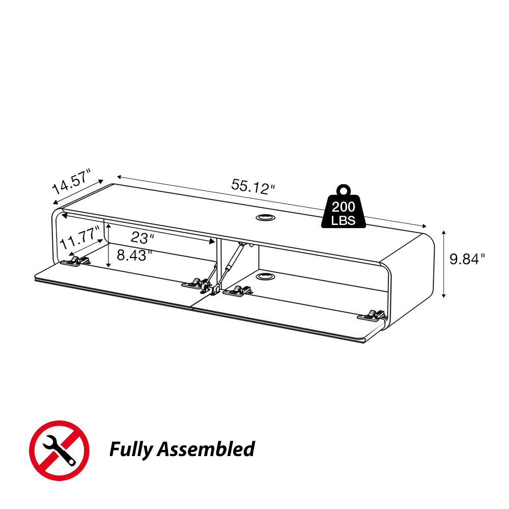 Oak Black MDF TV Stands