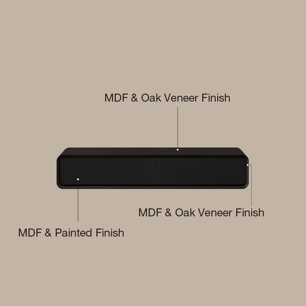 Oak Black MDF TV Stands