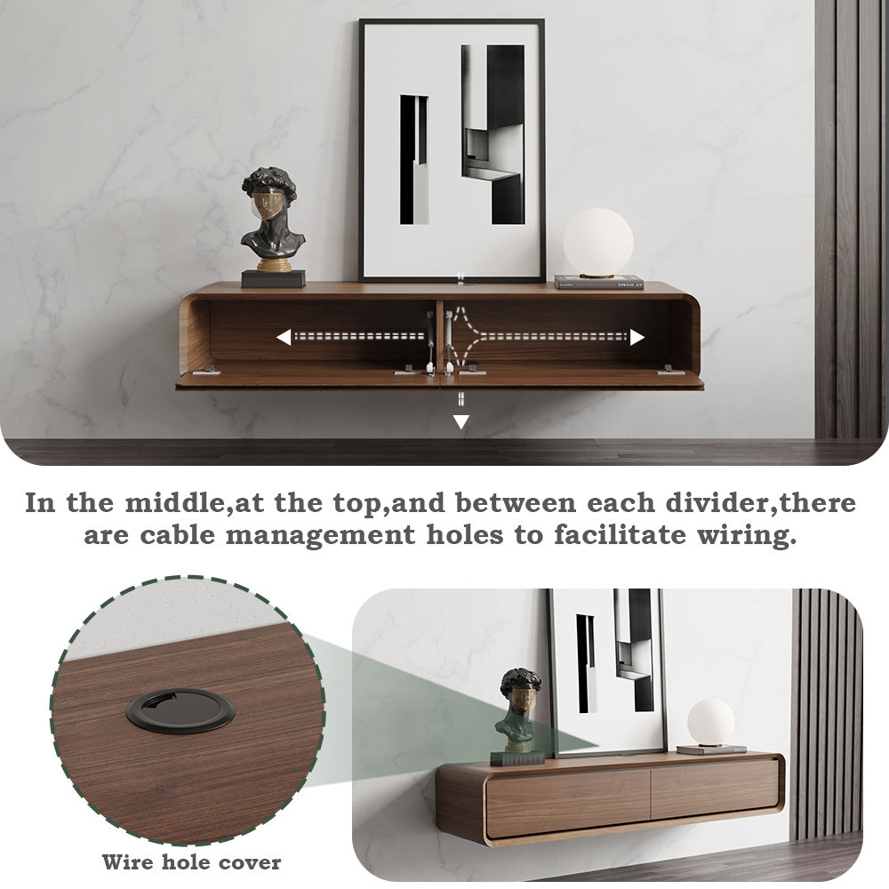 FLOAT Dark Wood MDF TV Stands