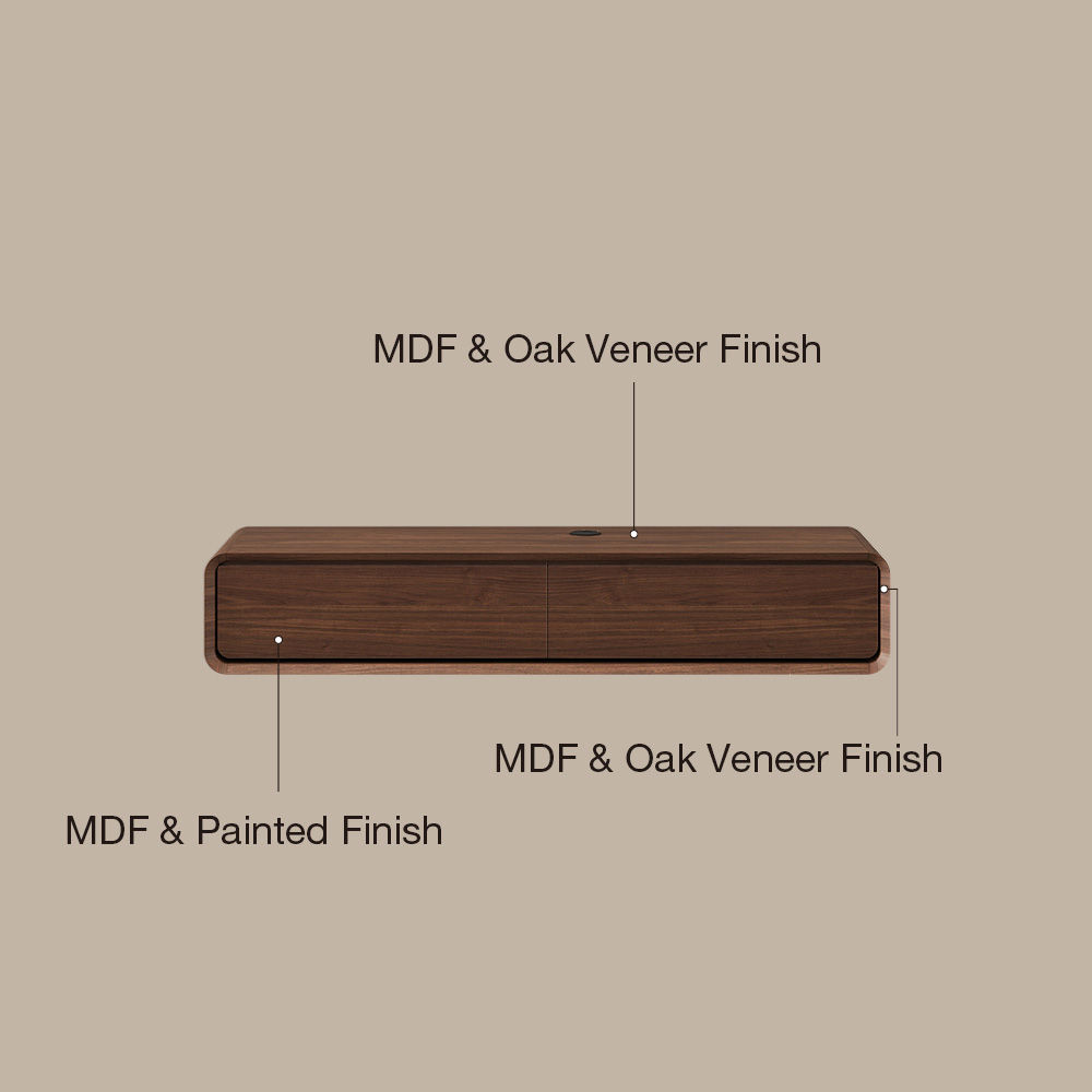 with Drawers Dark Wood MDF TV Stands