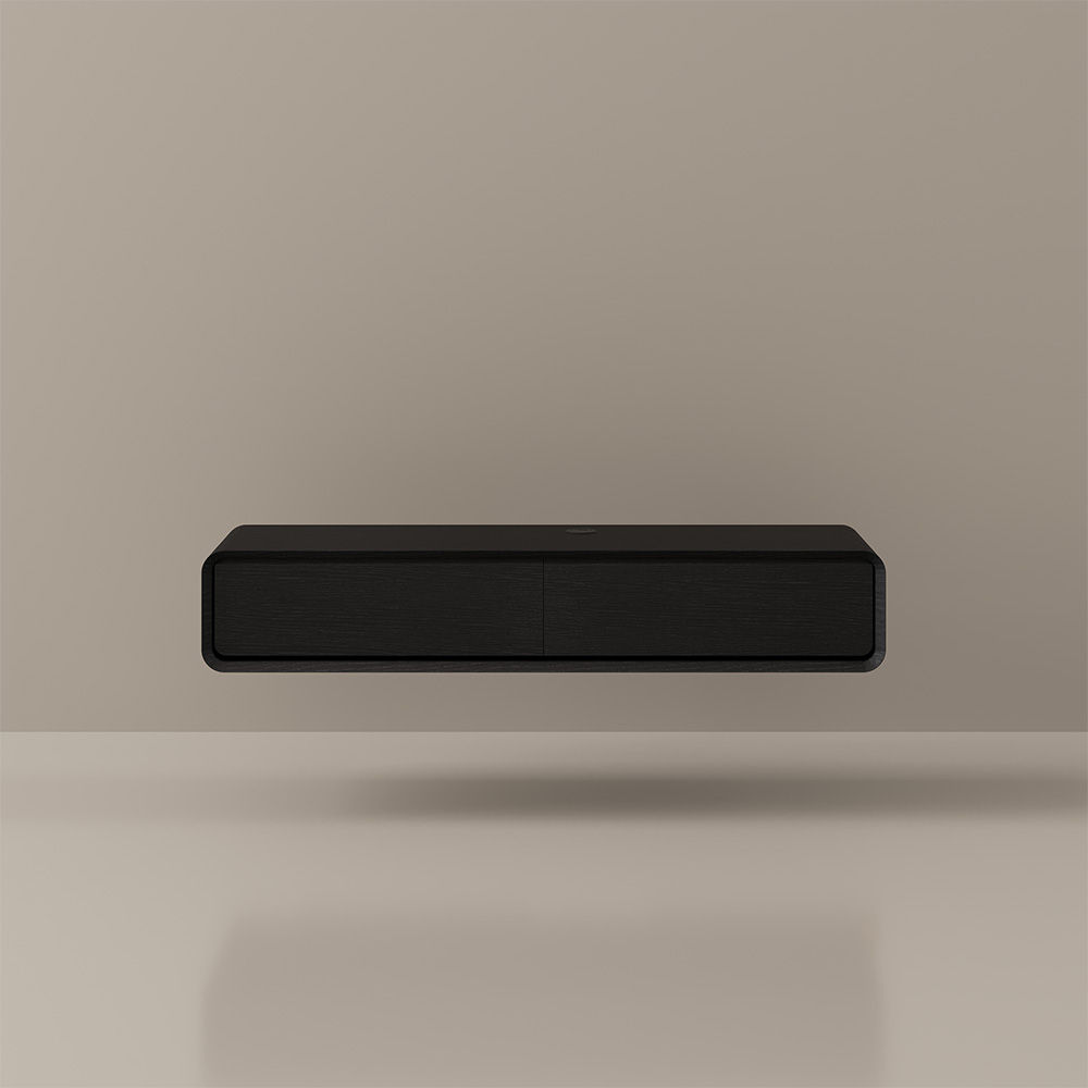 with Storage Black MDF TV Stands
