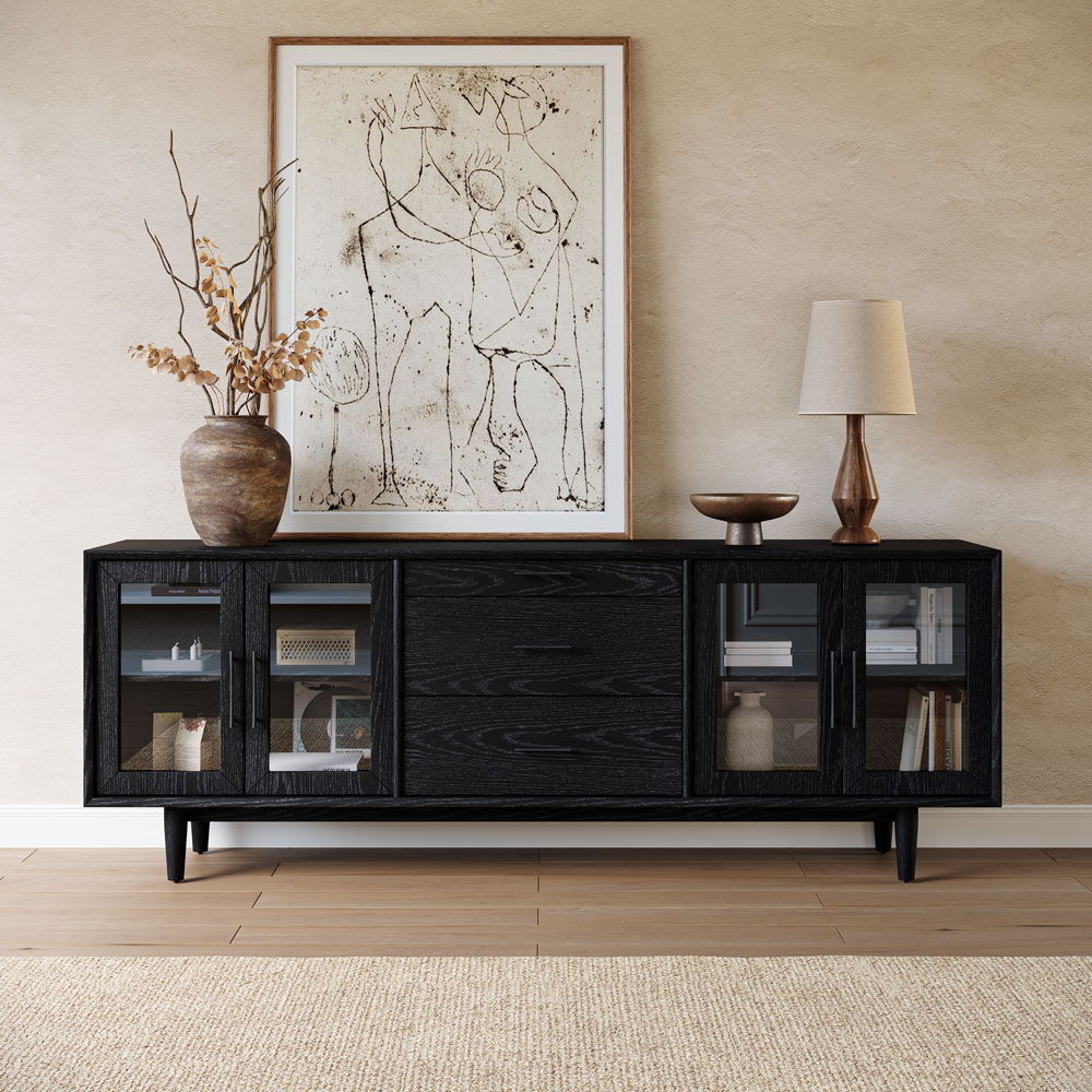 Wood Black MDF TV Stands