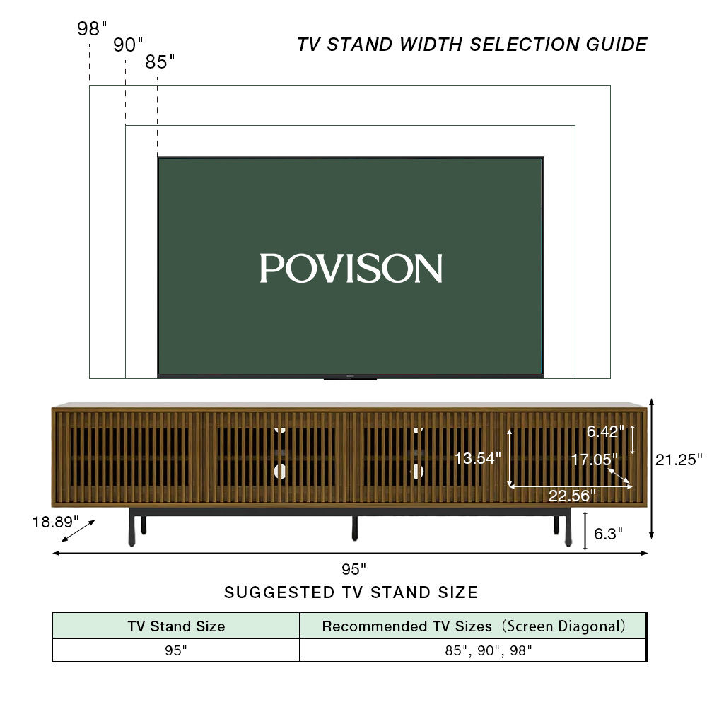 with Doors Walnut Color MDF TV Stands
