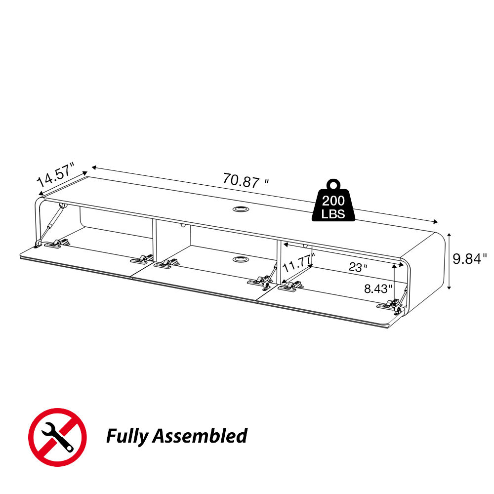 Oak Dark Wood & Black MDF TV Stands
