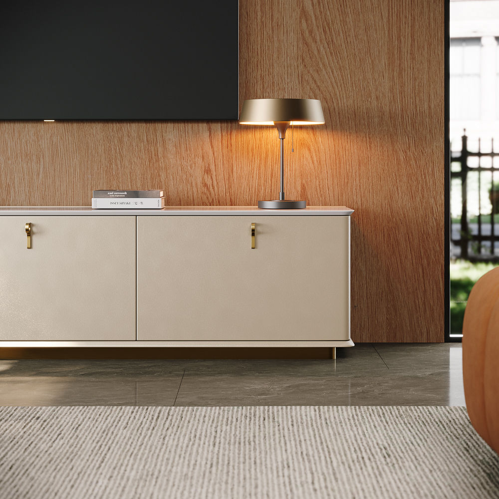 Beige Beige Plywood TV Stands