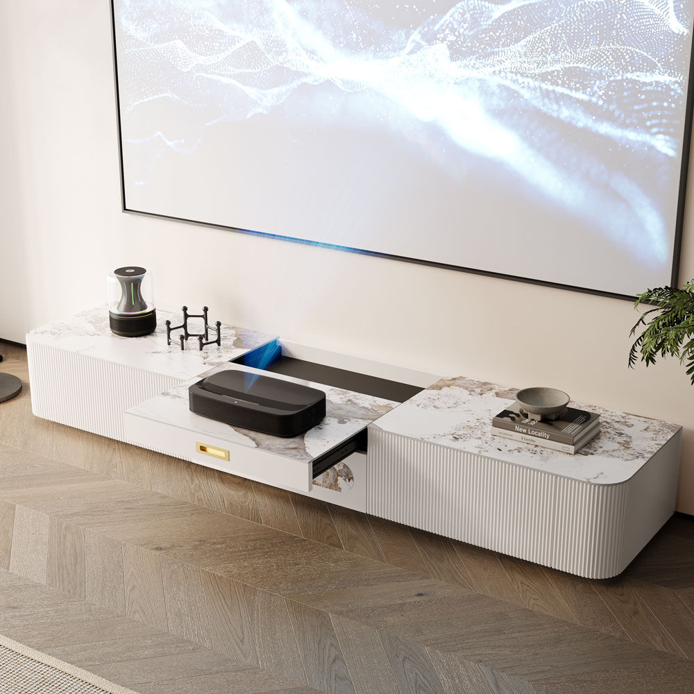 For Projector Pandora & White Sintered Stone TV Stands