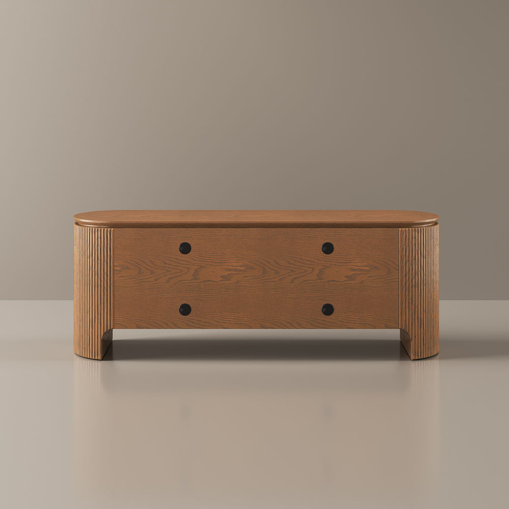 Perfect for 65 Inch TV Walnut Color MDF TV Stands
