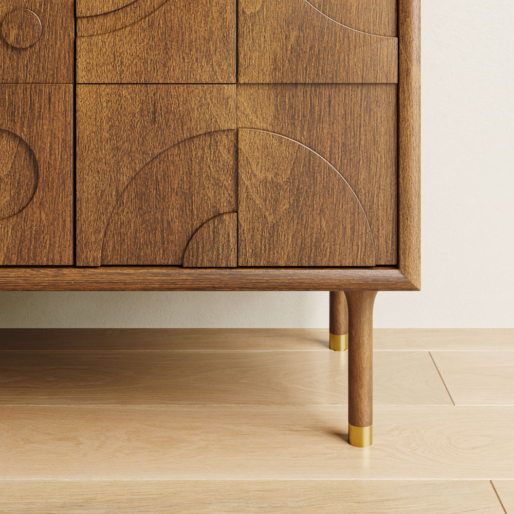 Tall Walnut Color MDF TV Stands