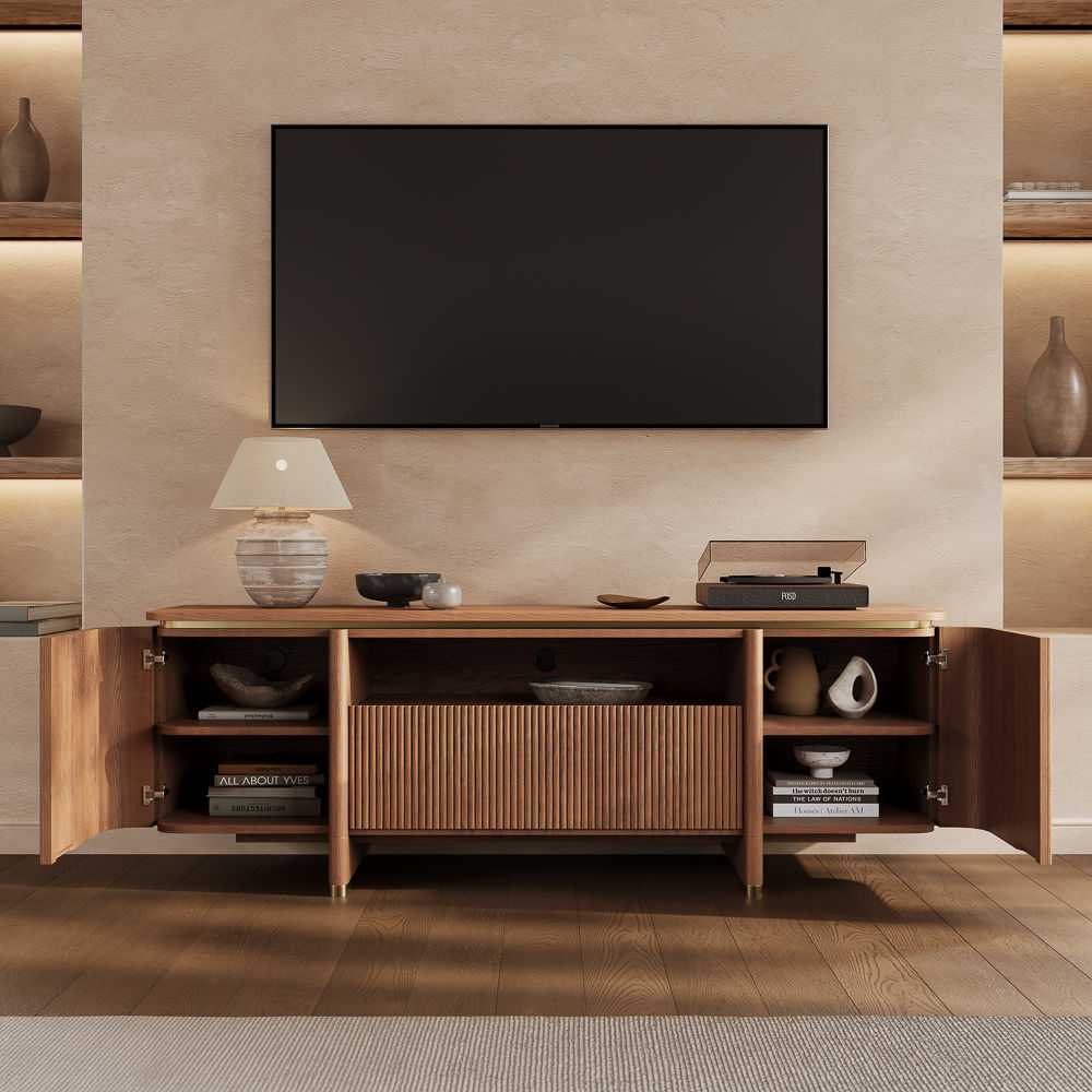 Silva Walnut Color Plywood TV Stands