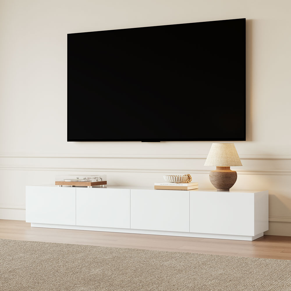 Long White MDF TV Stands