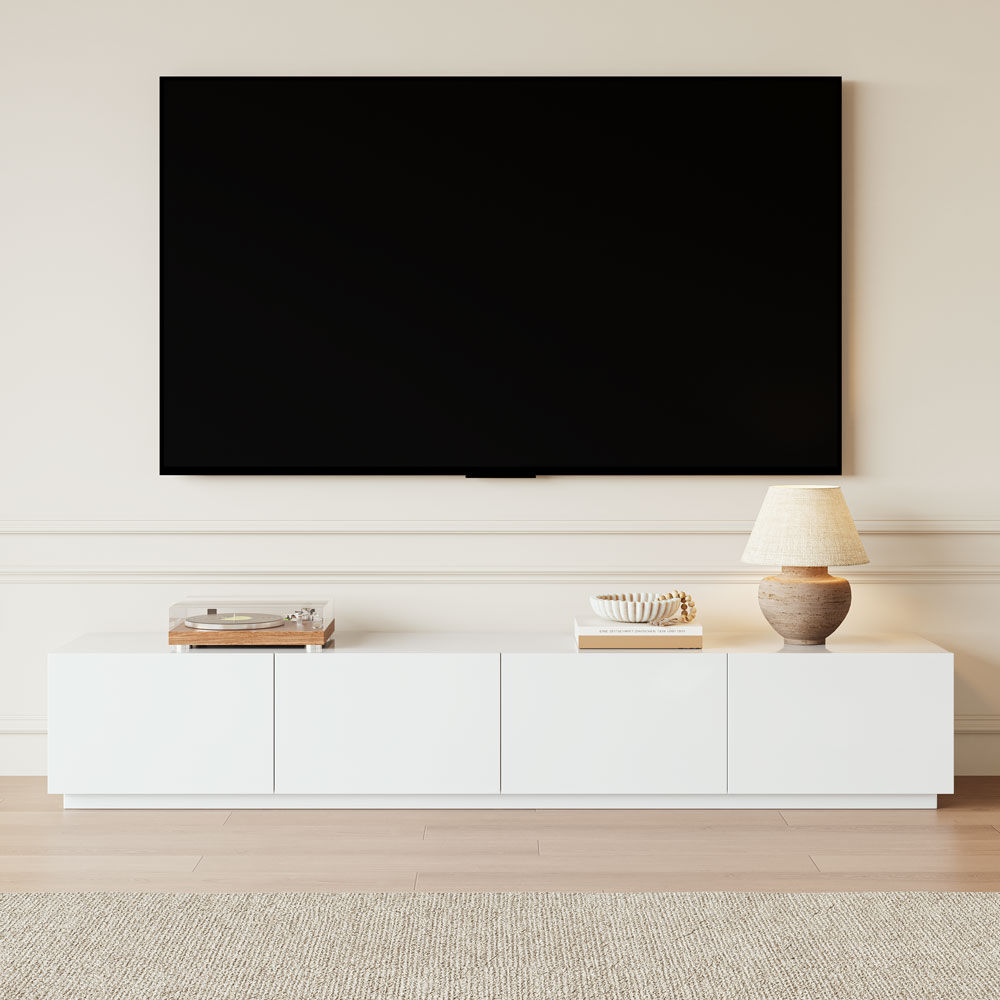 Low White MDF TV Stands