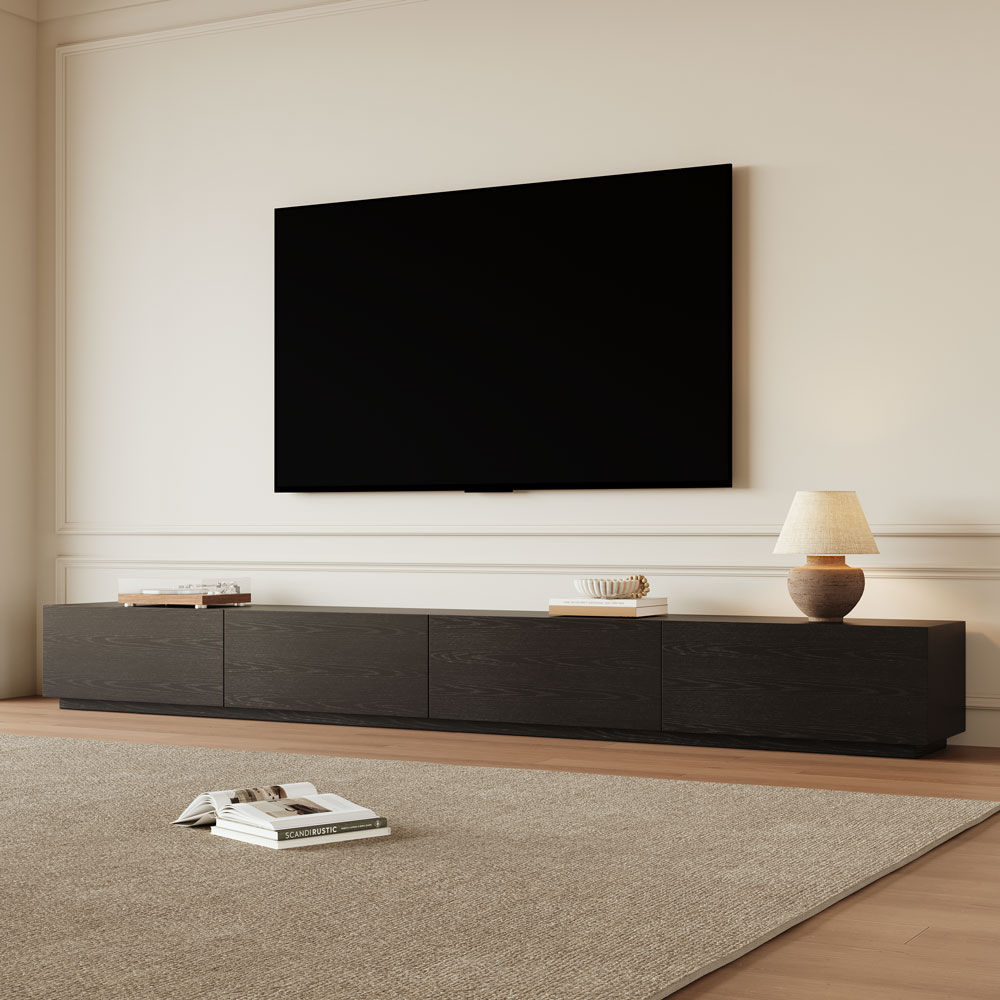 Low Black MDF TV Stands