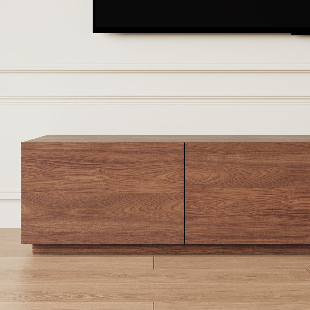Perfect for 75 Inch TV Dark Wood MDF TV Stands