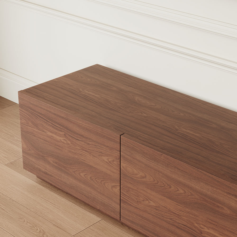 Living Room Dark Wood MDF TV Stands