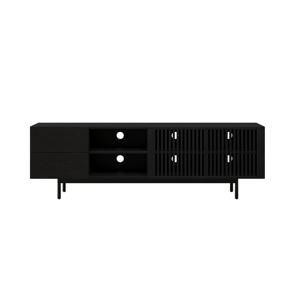 with Storage Black Plywood TV Stands