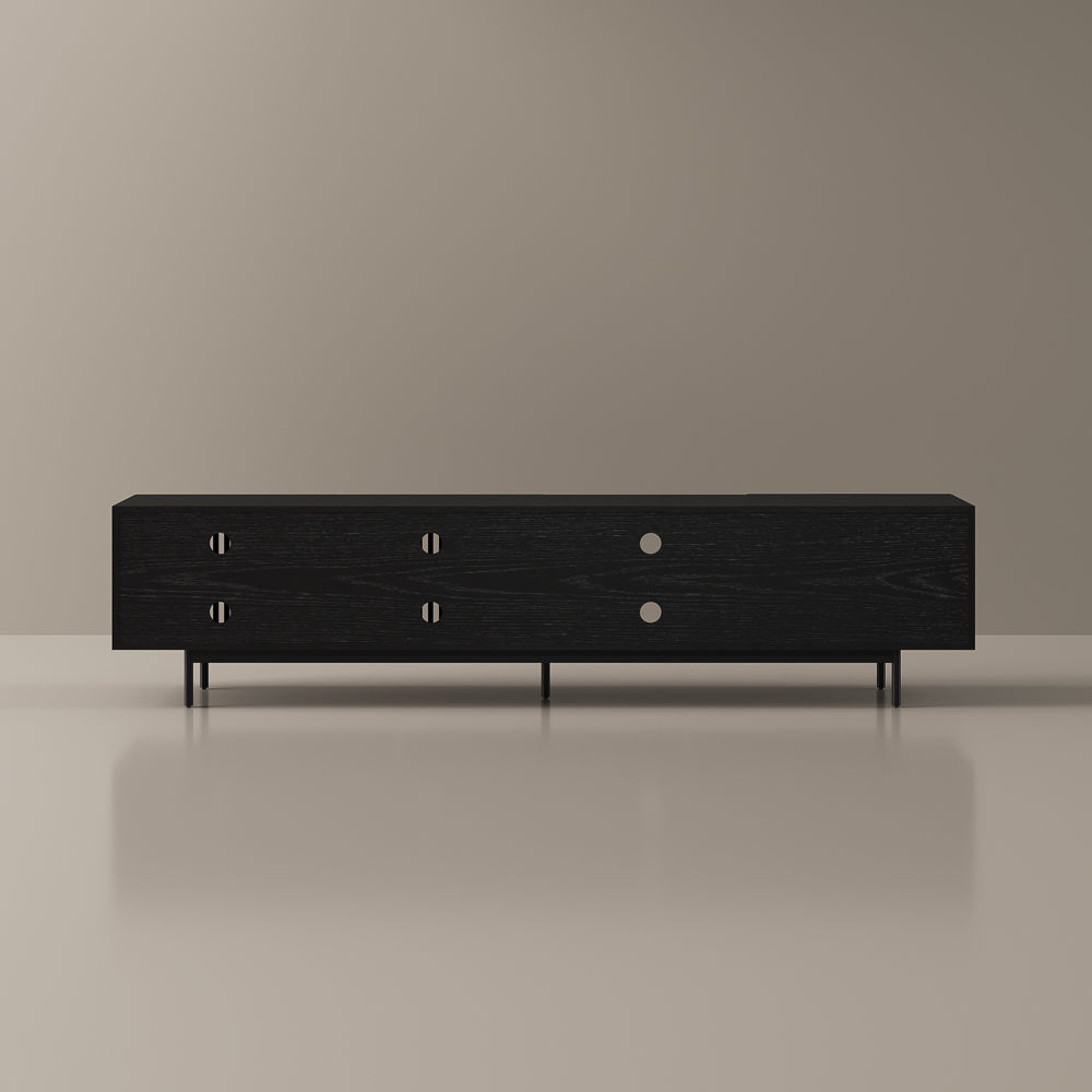 Perfect for 85 Inch TV Black Plywood TV Stands