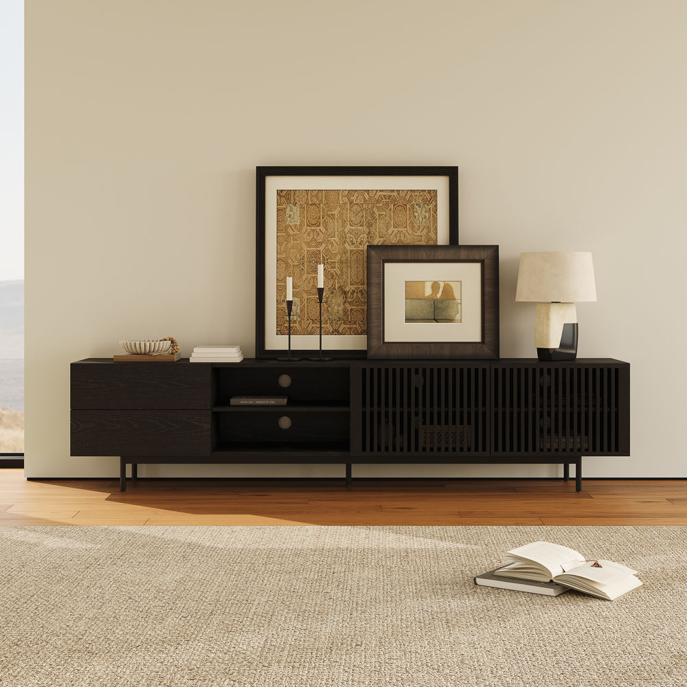 Bedroom Black Plywood TV Stands