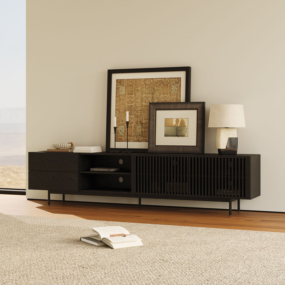 Wood Black Plywood TV Stands