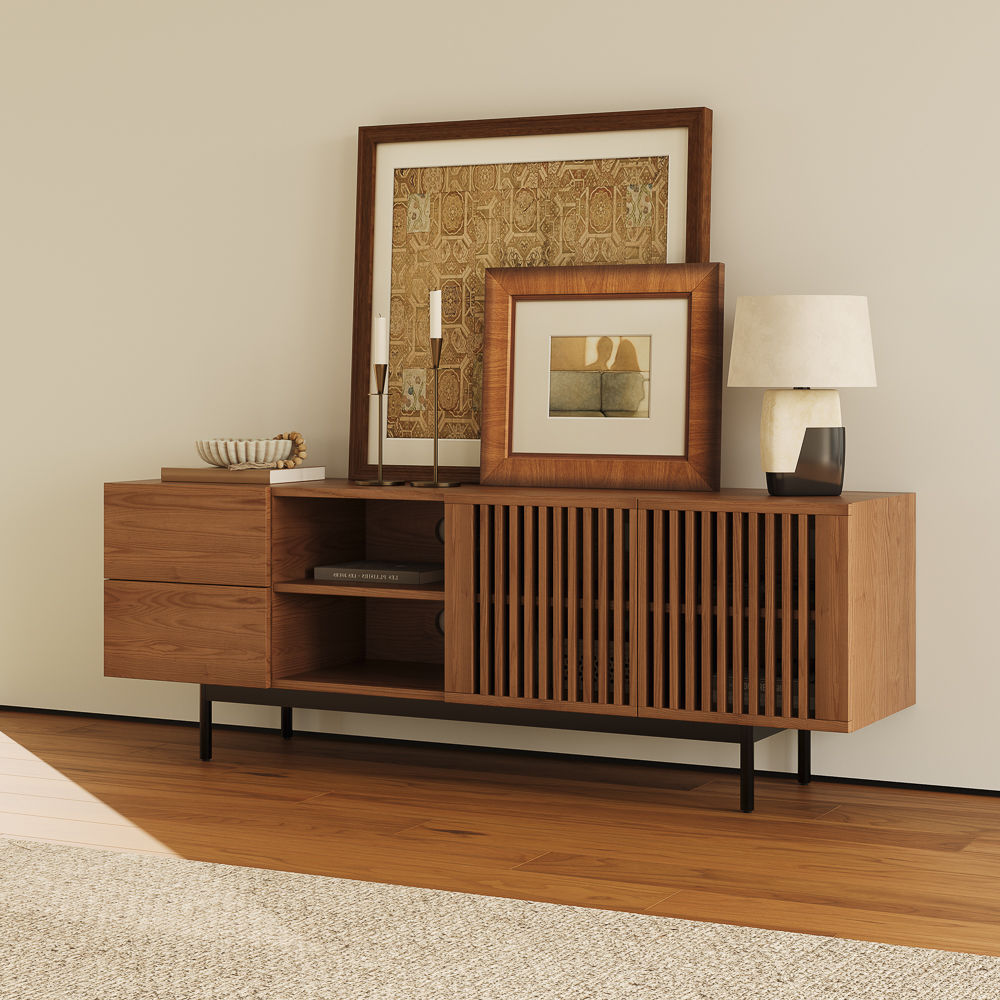 Brown Walnut Color Plywood TV Stands