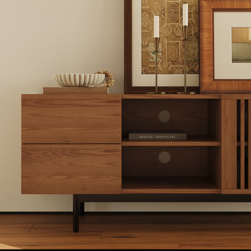 Brown Walnut Color Plywood TV Stands