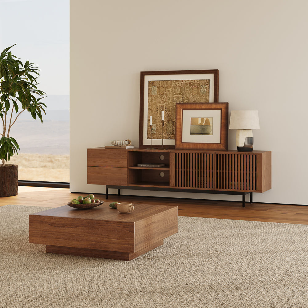 VISION Walnut Color Plywood TV Stands