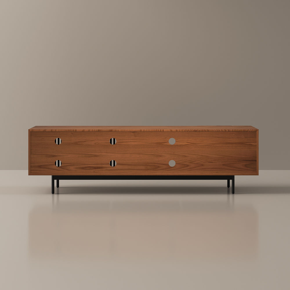 Perfect for 75 Inch TV Walnut Color Plywood TV Stands