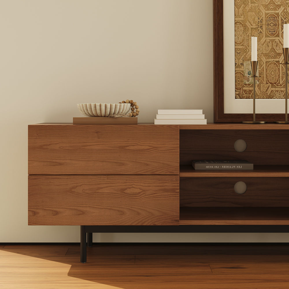 VISION Walnut Color Plywood TV Stands