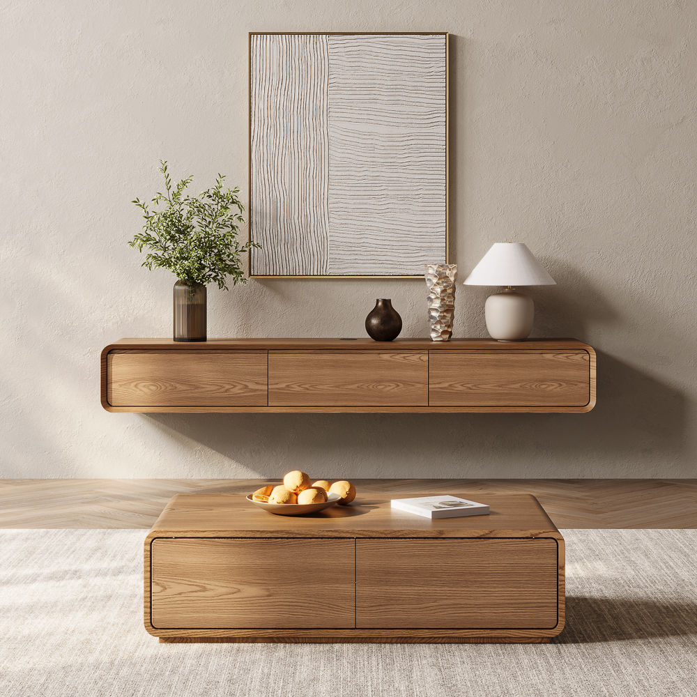 FLOAT Dark Wood MDF TV Stands
