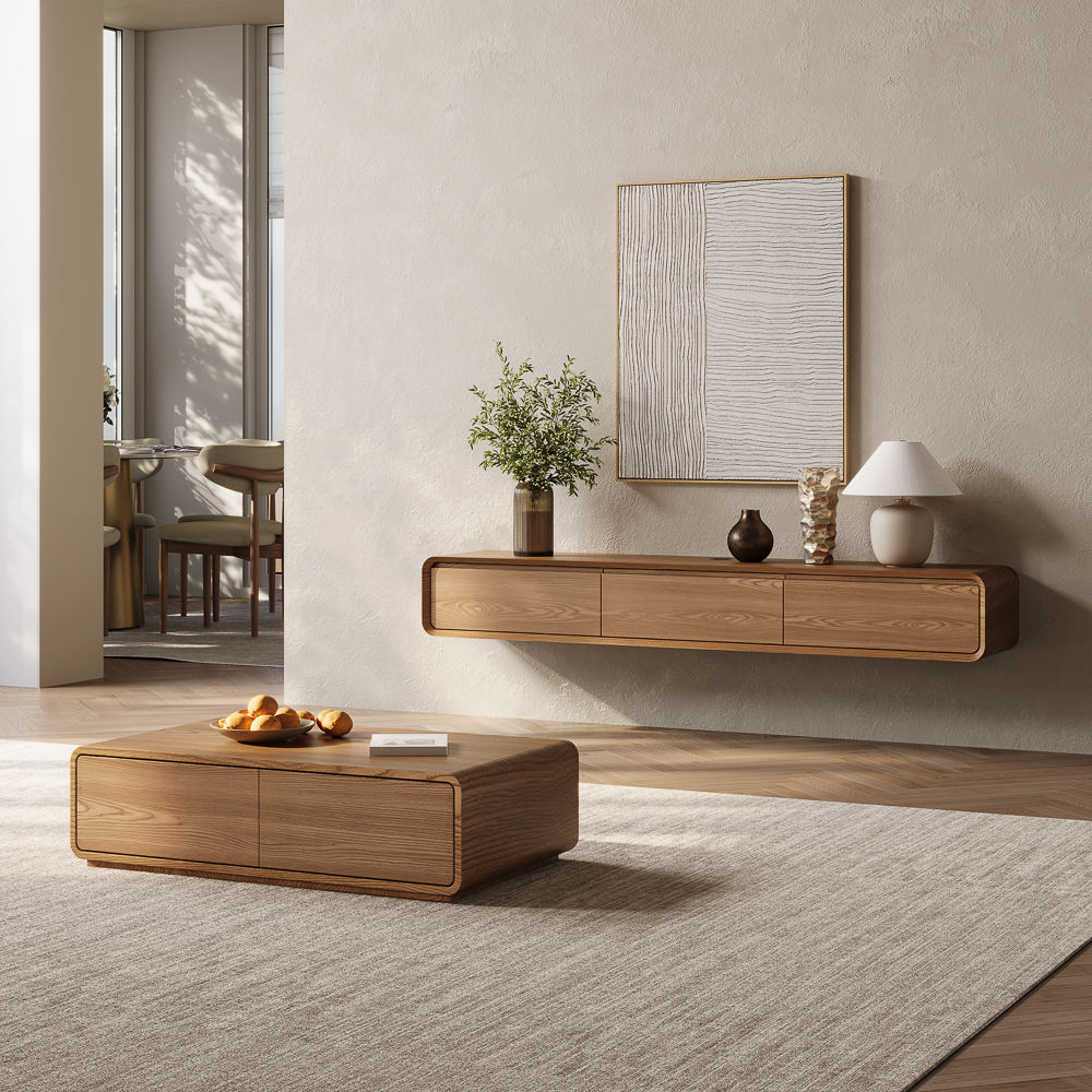 FLOAT Dark Wood MDF TV Stands