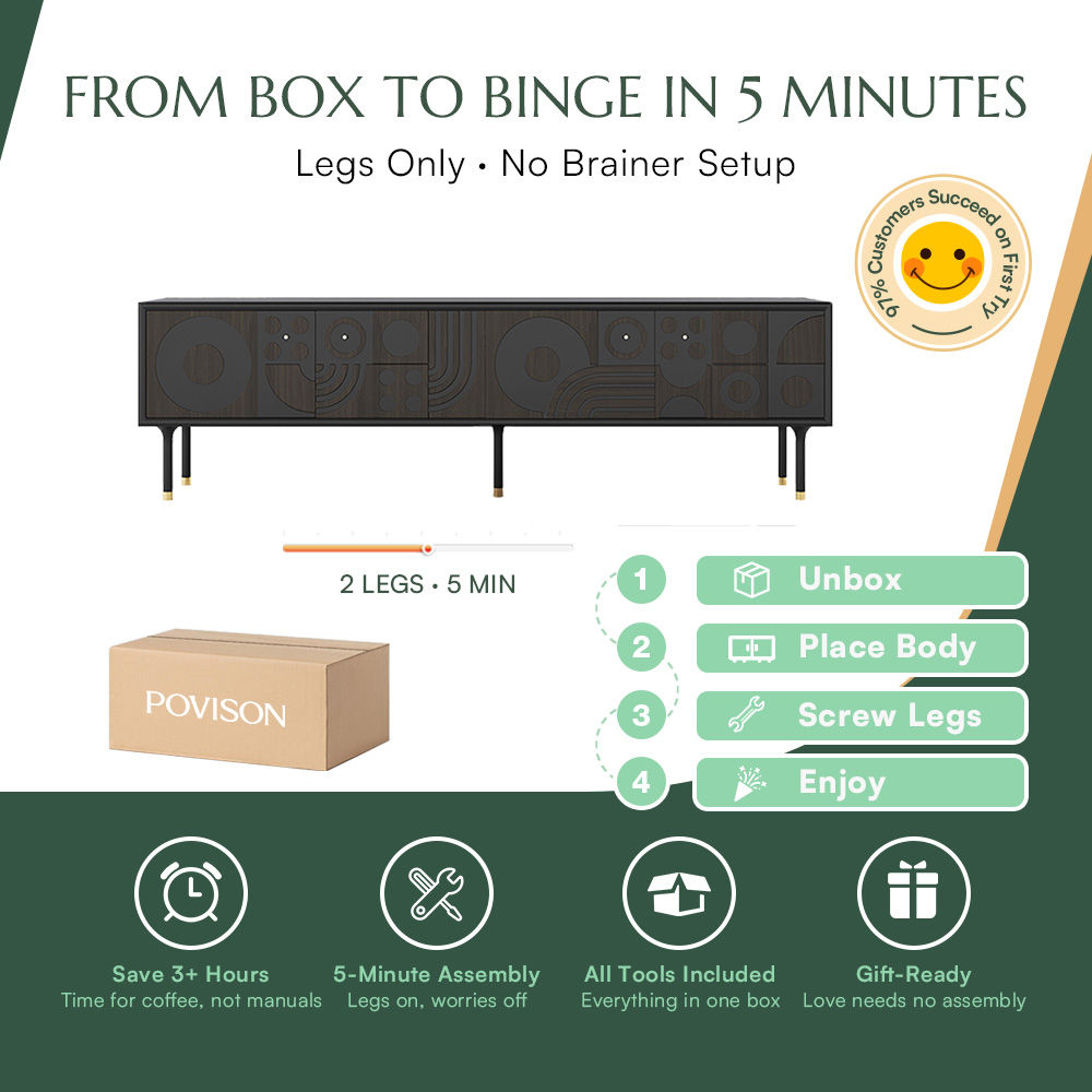 Long Smoky MDF TV Stands