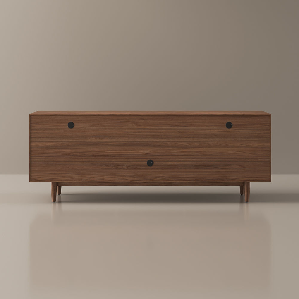 Solid Wood Walnut Color MDF  TV Stands