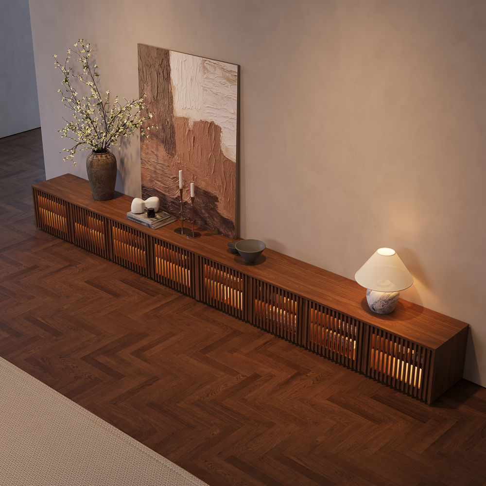 Walnut Walnut Color MDF TV Stands