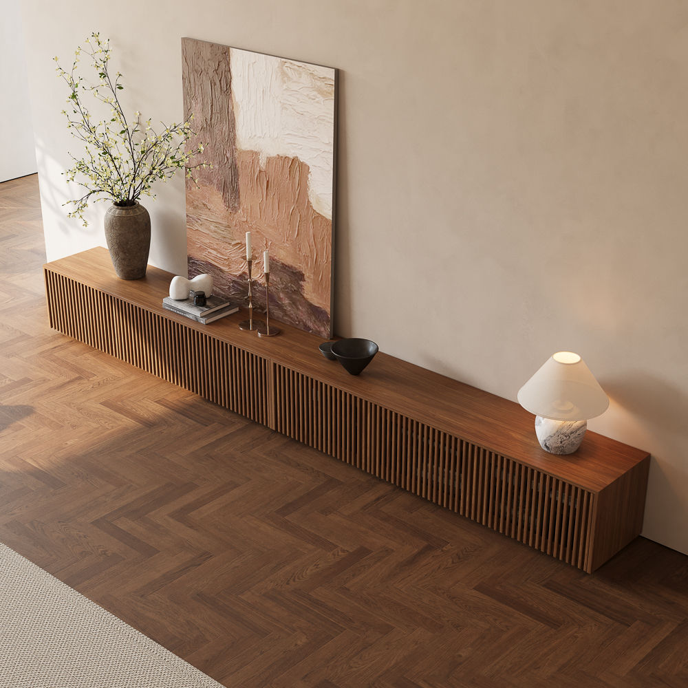 Modern Walnut Color MDF TV Stands