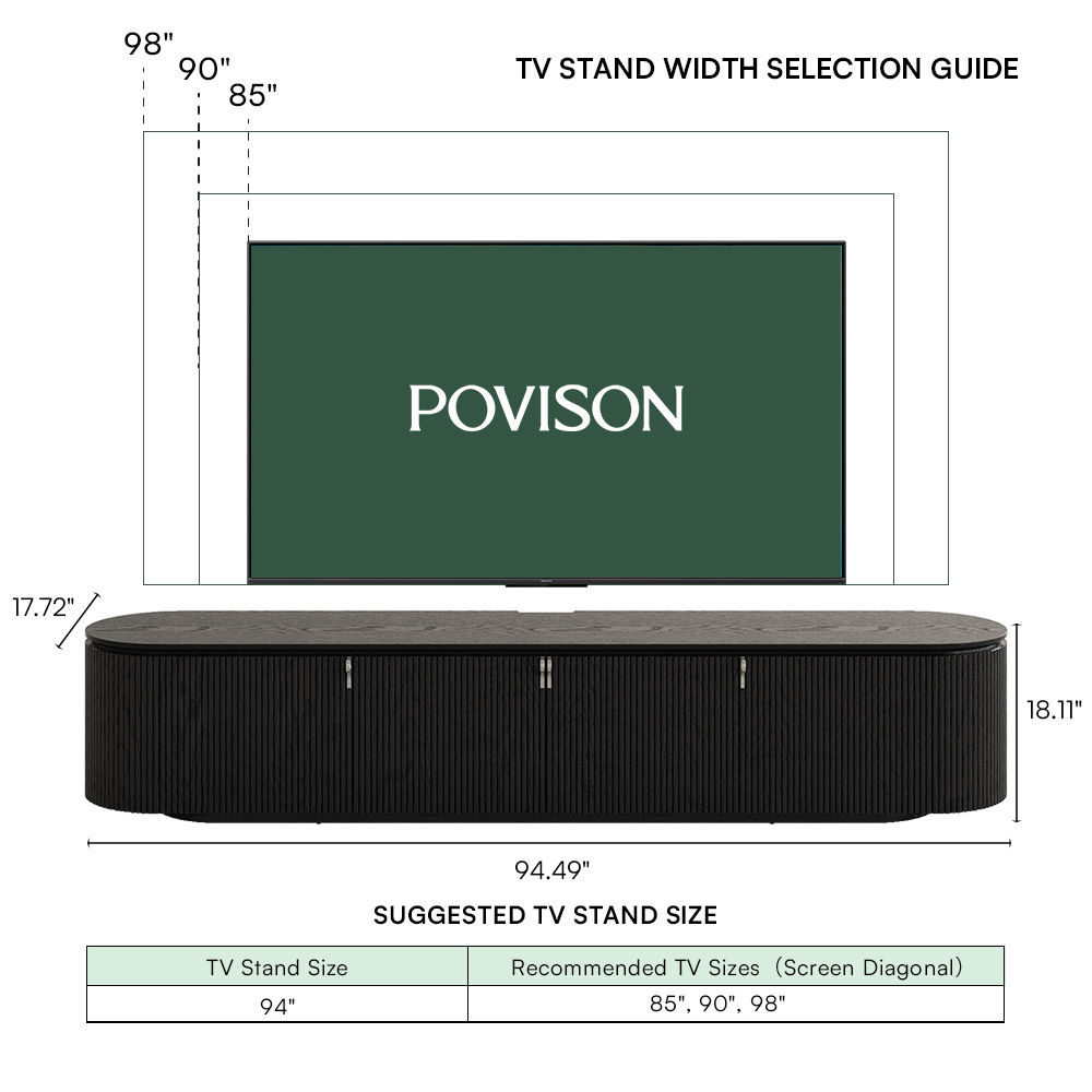 Walnut Color Black Plywood TV Stands
